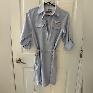 Magellan Blue Striped Shirt Dress